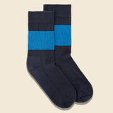 Color Pop Crew Sock - Grey/Blue - American Trench - STAG Provisions - Accessories - Socks
