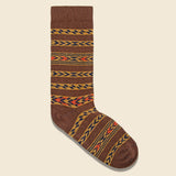 American Trench - Navajo Stripe Sock, FW20, Brown - American Trench - STAG Provisions - Accessories - Socks