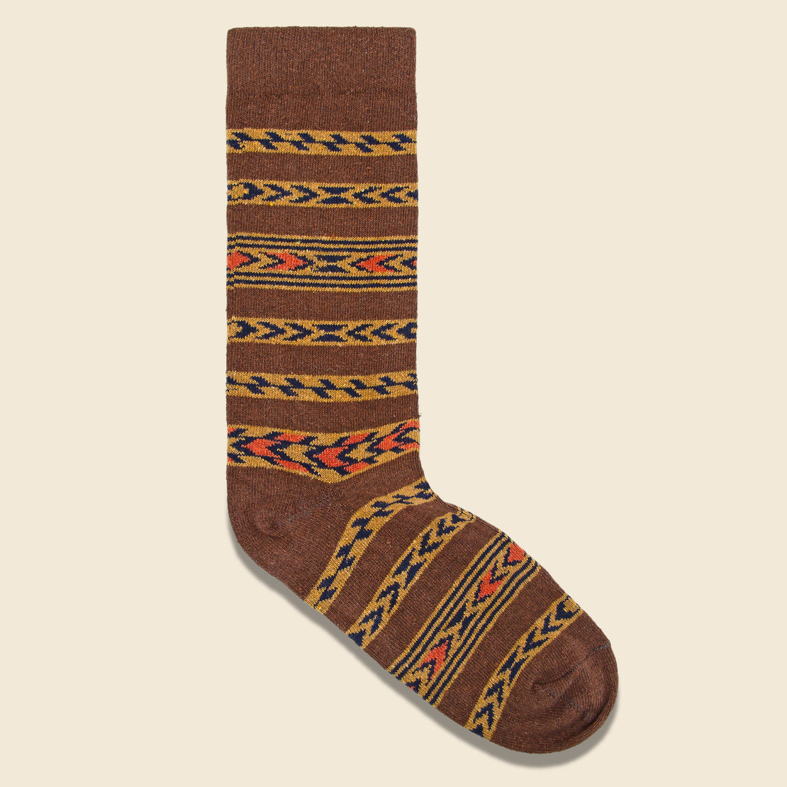 American Trench American Trench - Navajo Stripe Sock, FW20, Brown