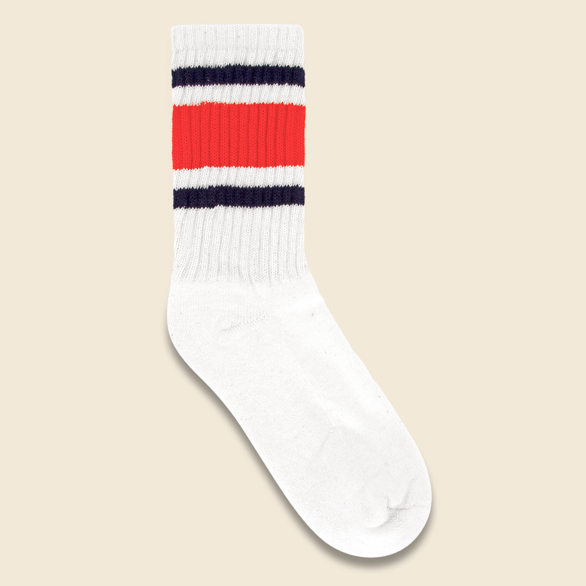 Retro Stripe Sock - Navy/Orange - American Trench - STAG Provisions - Accessories - Socks