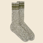 Varsity Slub Sock - Olive - American Trench - STAG Provisions - Accessories - Socks