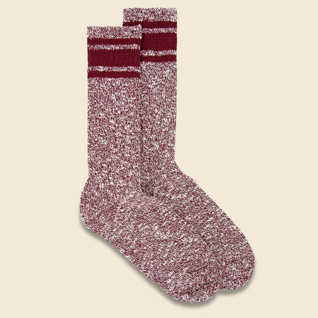 Varsity Slub Sock - Crimson - American Trench - STAG Provisions - Accessories - Socks