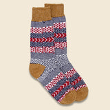 Cotton Fair Isle Sock - Ochre - American Trench - STAG Provisions - Accessories - Socks