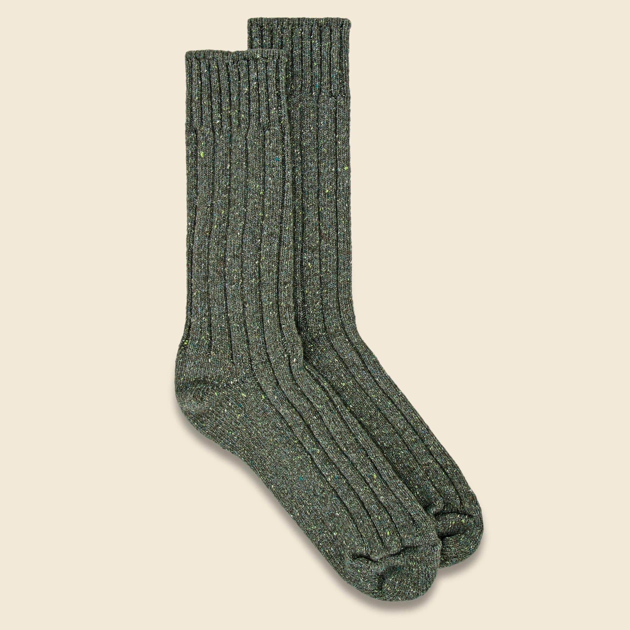 Wool & Silk Boot Sock - Olive - American Trench - STAG Provisions - Accessories - Socks