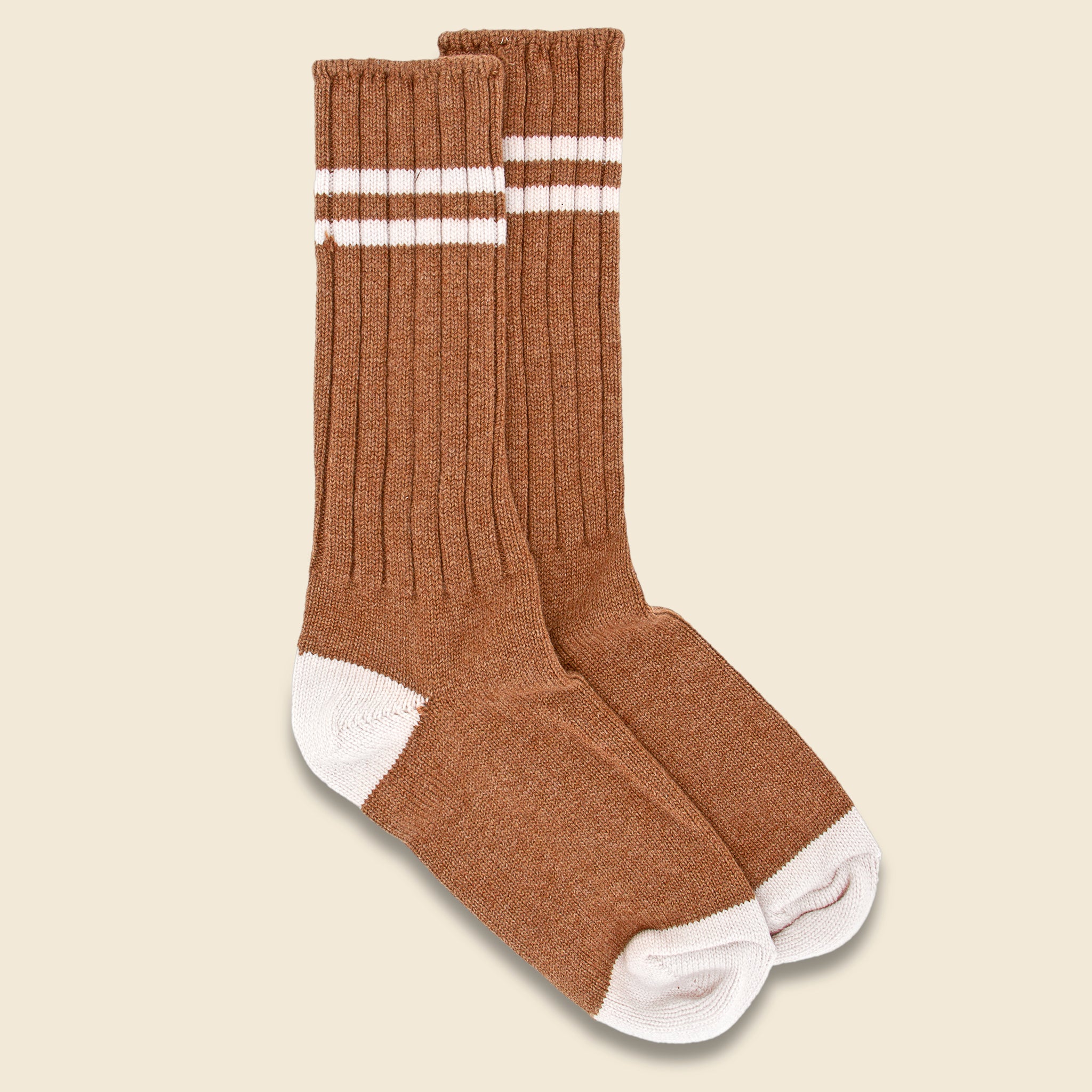 
                          Cashmere Double Stripe Sock - Vintage Vicuna - American Trench - STAG Provisions - Accessories - Socks
                        