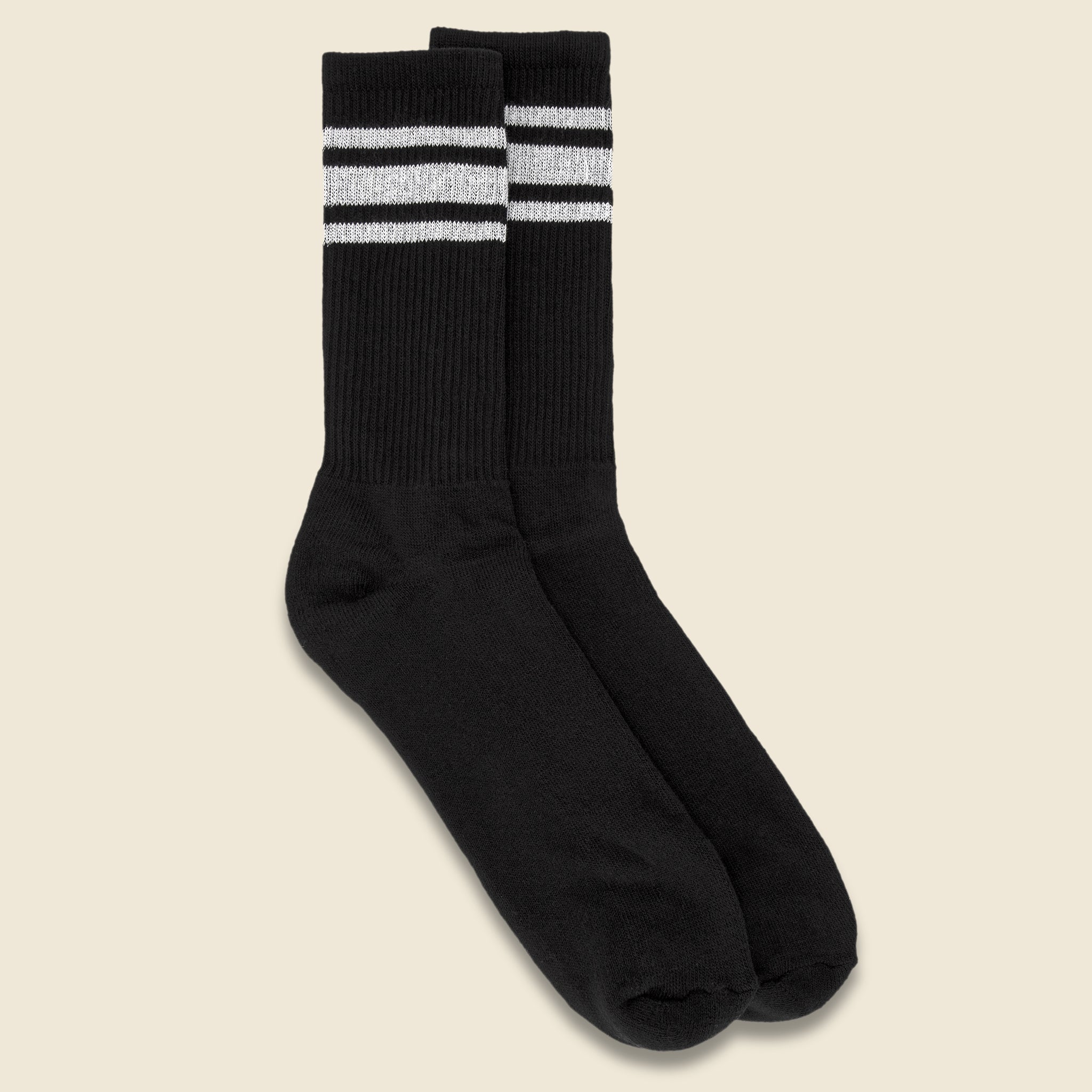 Athletic Stripe Crew Sock - Black - American Trench - STAG Provisions - Accessories - Socks
