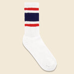 Retro Stripe Sock - Navy / Red - American Trench - STAG Provisions - Accessories - Socks