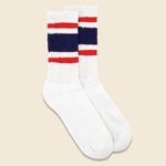 Retro Stripe Sock - Navy / Red - American Trench - STAG Provisions - Accessories - Socks