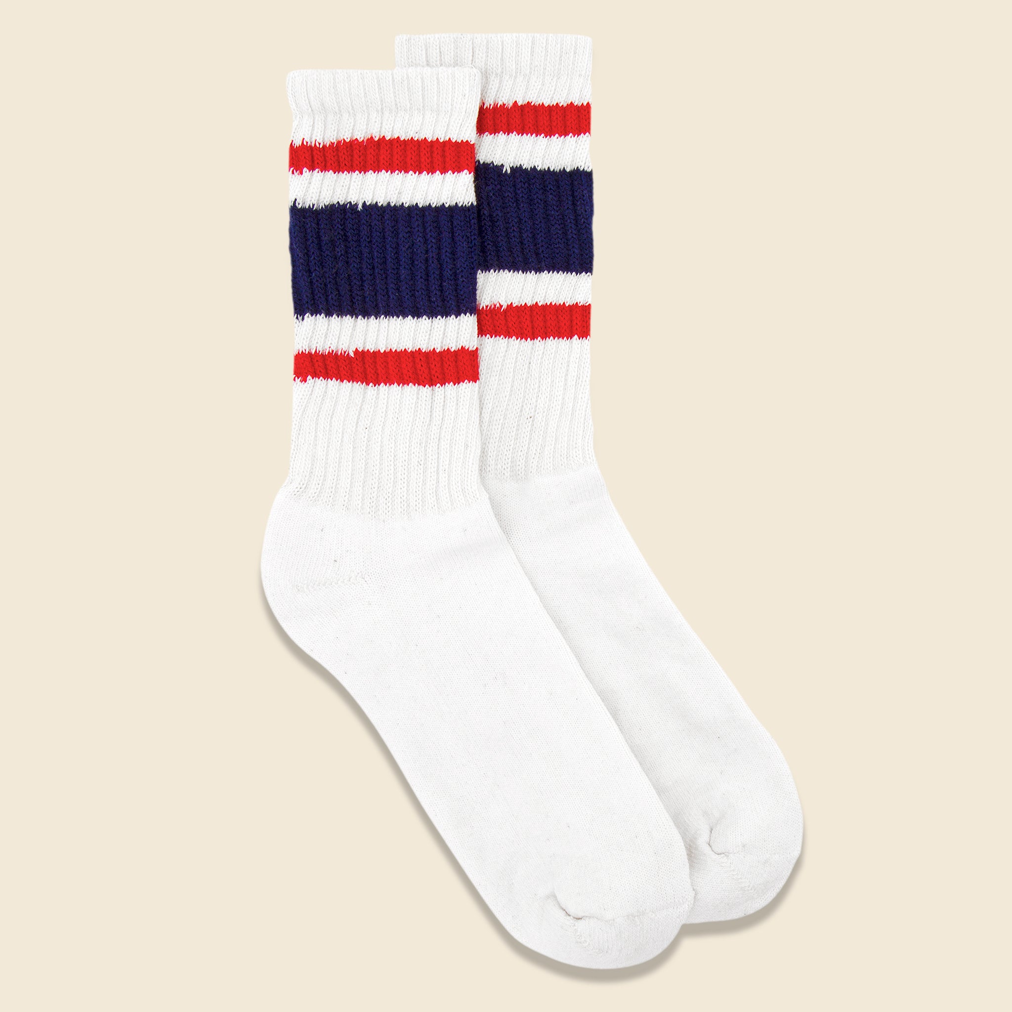 Retro Stripe Sock - Navy / Red - American Trench - STAG Provisions - Accessories - Socks