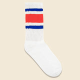 Retro Stripe Sock - Orange / Royal - American Trench - STAG Provisions - Accessories - Socks