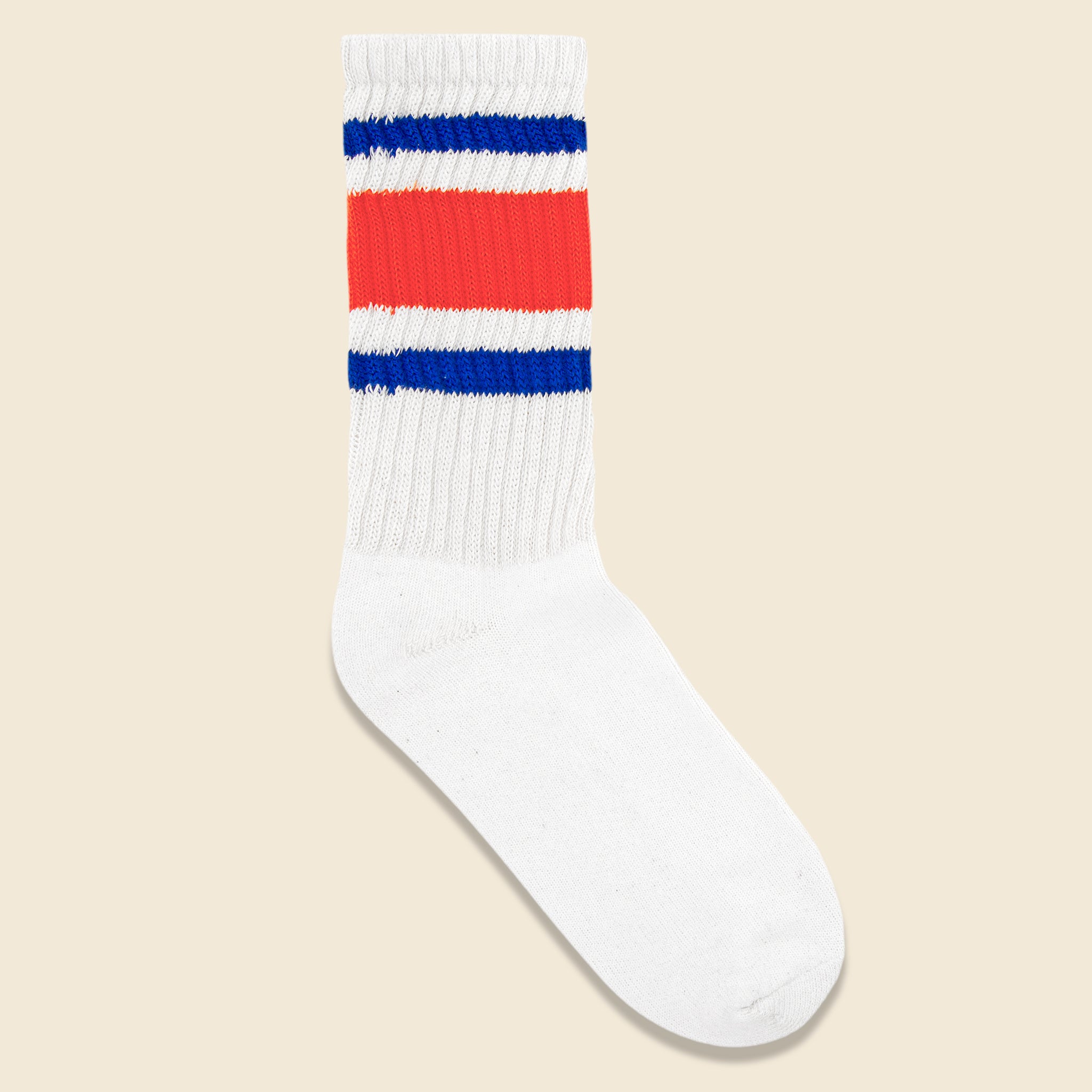 Retro Stripe Sock - Orange / Royal - American Trench - STAG Provisions - Accessories - Socks