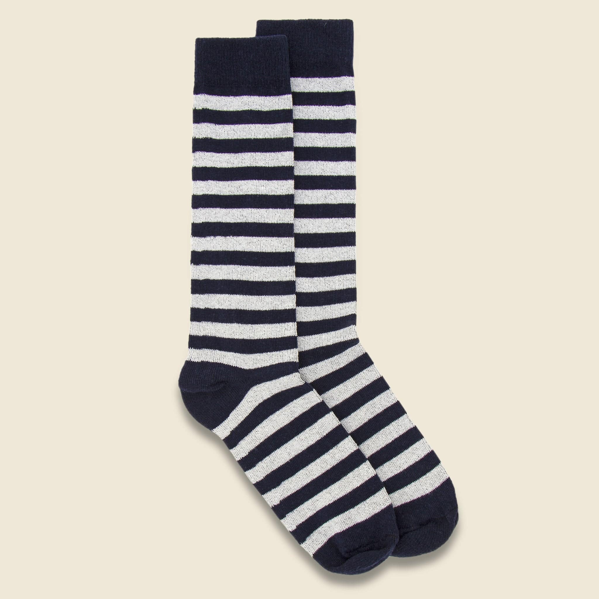 Stripe Sock - Navy/White - American Trench - STAG Provisions - Accessories - Socks