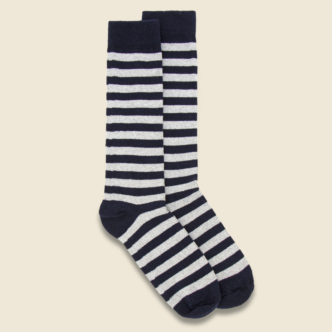American Trench Stripe Sock - Navy/White