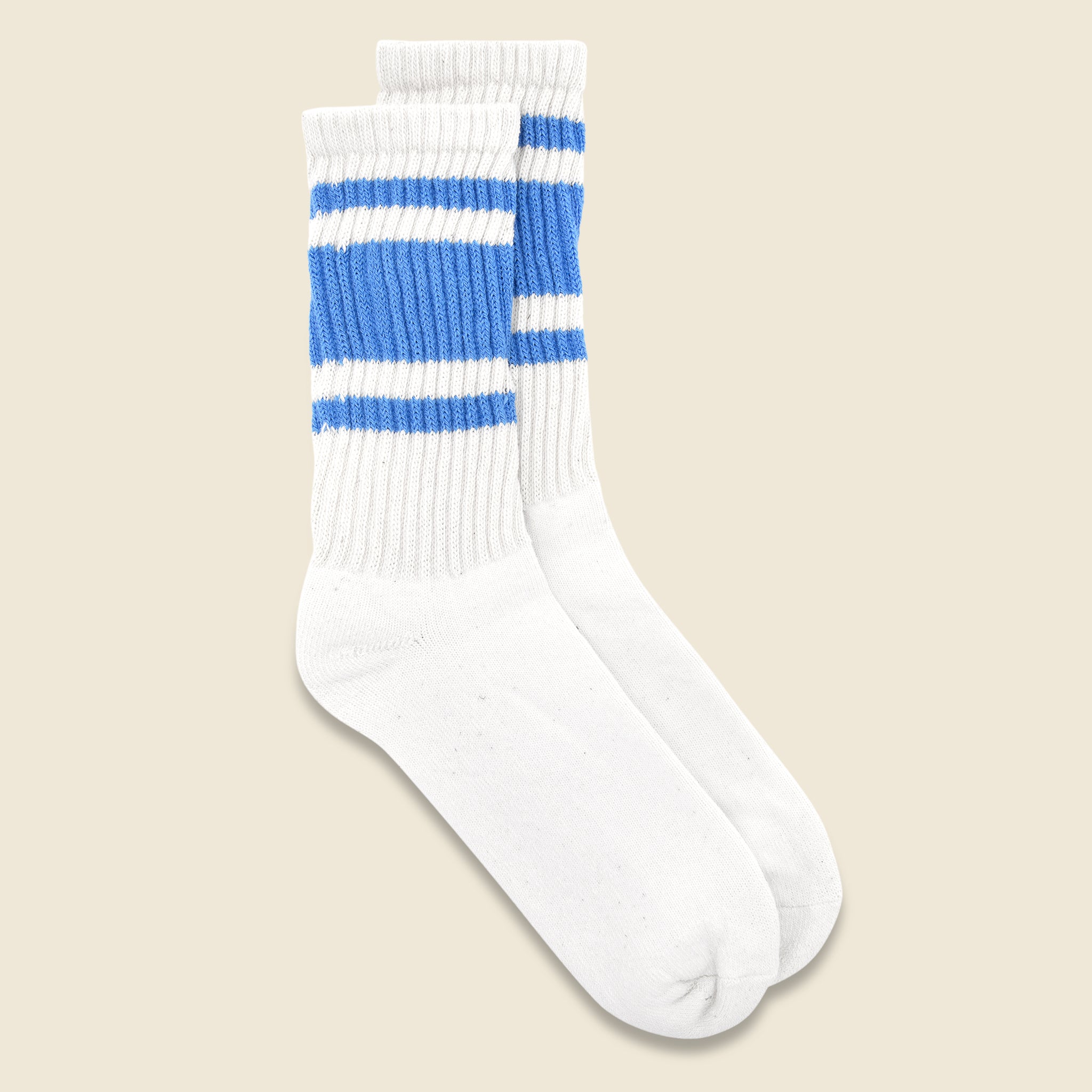 Retro Mono Stripe Crew Sock - Blue - American Trench - STAG Provisions - Accessories - Socks