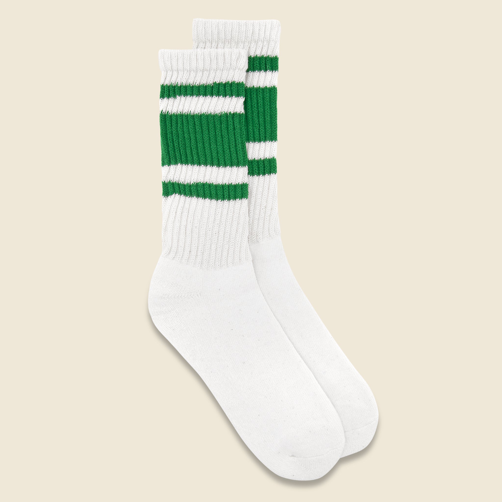 Retro Mono Stripe Crew Sock - Kelly Green - American Trench - STAG Provisions - Accessories - Socks