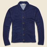 French Terry Shawl Collar Jacket - Indigo - Alex Mill - STAG Provisions - Tops - Sweater