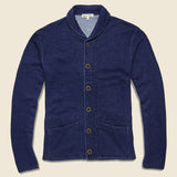 French Terry Shawl Collar Jacket - Indigo - Alex Mill - STAG Provisions - Tops - Sweater