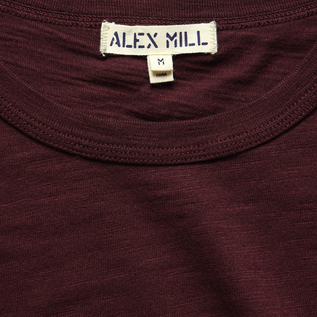 
                          New Standard Crew Tee - Wine - Alex Mill - STAG Provisions - Tops - S/S Tee
                        