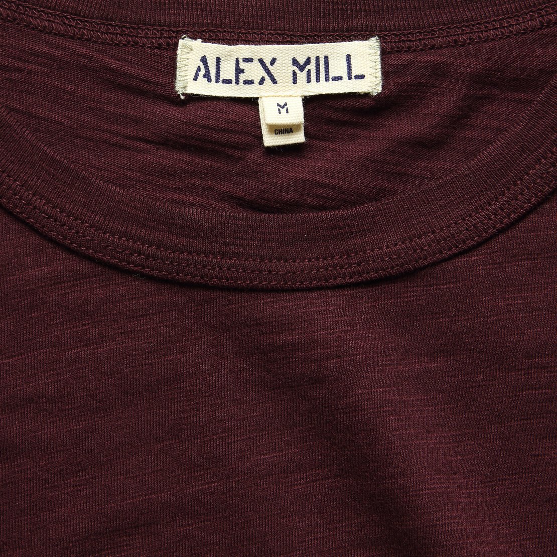 New Standard Crew Tee - Wine - Alex Mill - STAG Provisions - Tops - S/S Tee