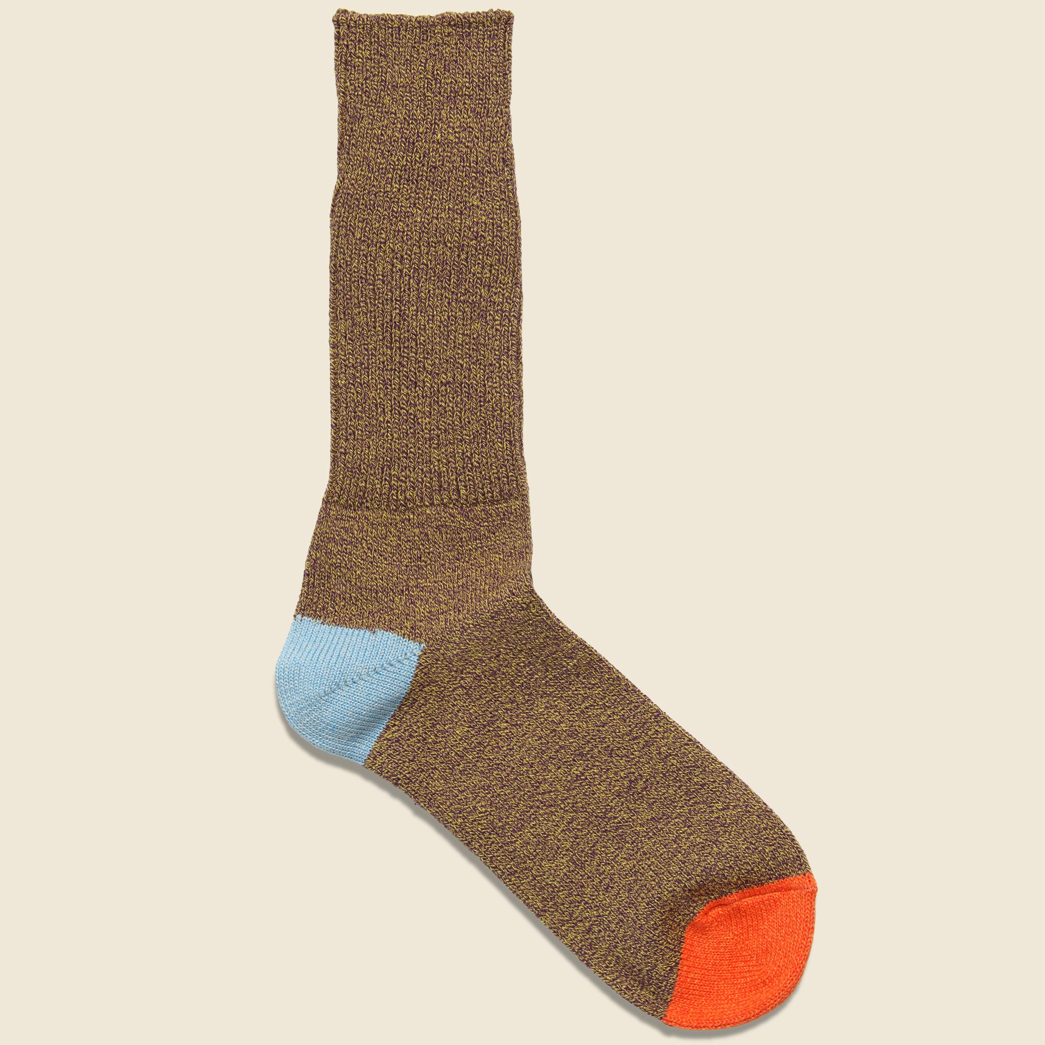 Ombre Tweed Wool Sock - Yellow/Brown/Orange - Anonymous Ism - STAG Provisions - Accessories - Socks