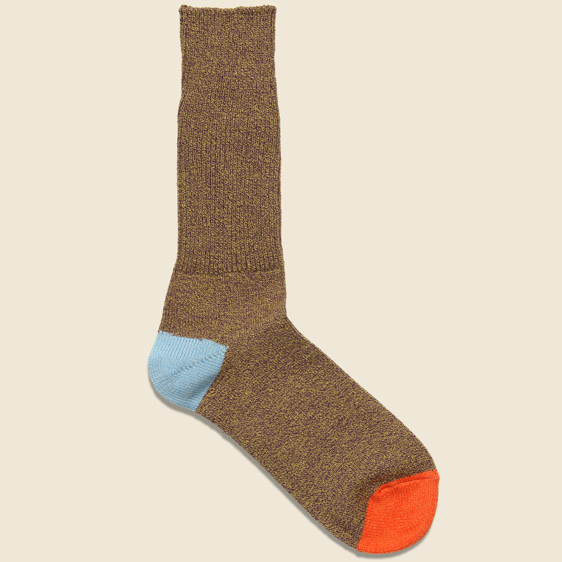 Anonymous Ism Ombre Tweed Wool Sock - Yellow/Brown/Orange
