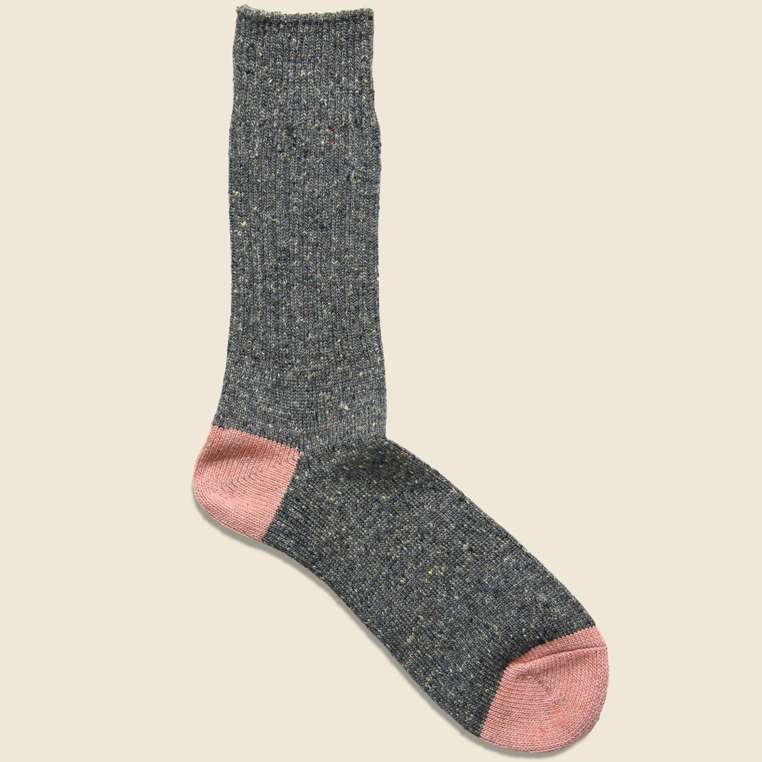 Anonymous Ism Ombre Tweed Wool Sock - Grey/Navy/Blue