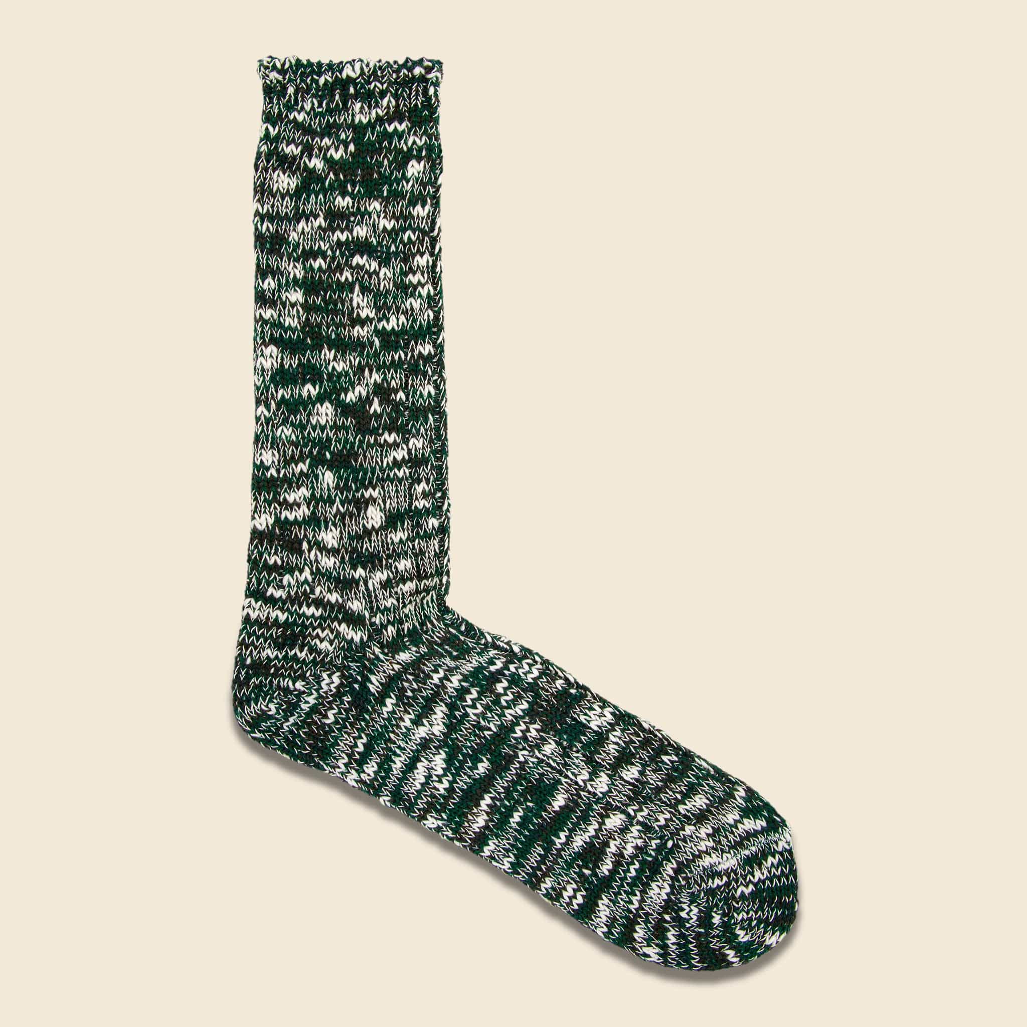 Slub Crew Sock - Moss - Anonymous Ism - STAG Provisions - Accessories - Socks