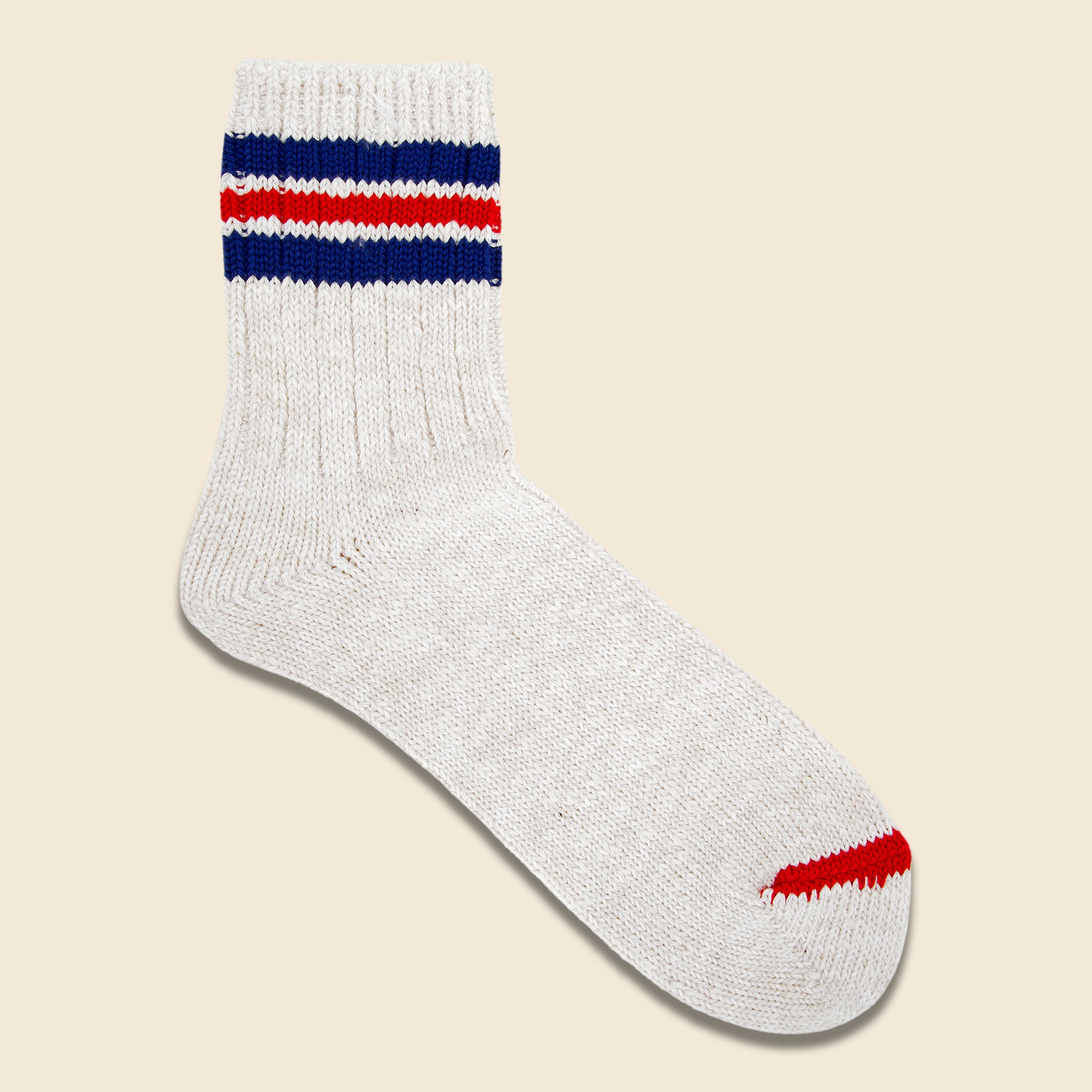 
                          3-Line Slub Sock - Off White - Anonymous Ism - STAG Provisions - Accessories - Socks
                        