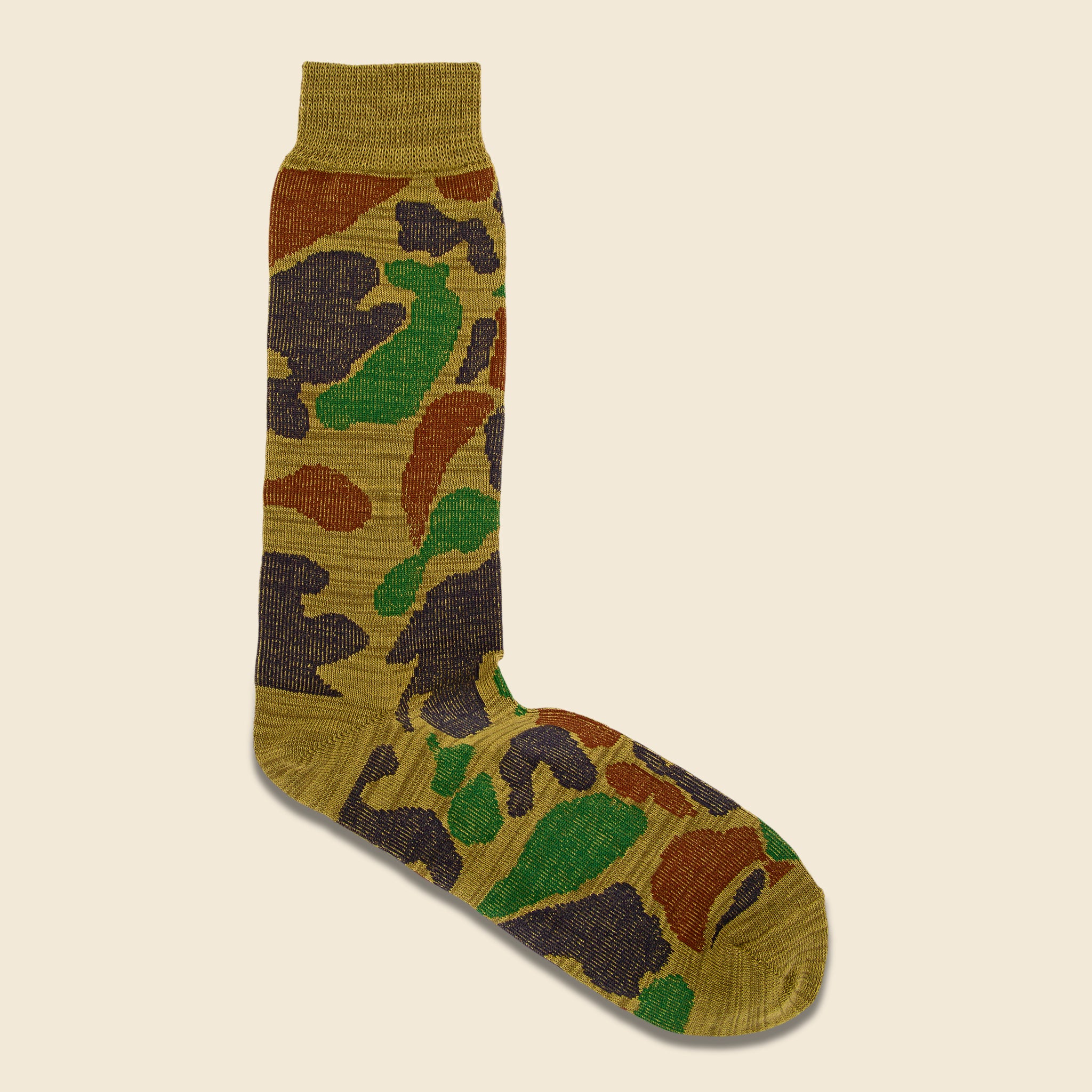 Camo Sock - Green Multi - Anonymous Ism - STAG Provisions - Accessories - Socks