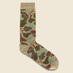 Camo Crew Sock - Beige - Anonymous Ism - STAG Provisions - Accessories - Socks