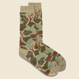Camo Crew Sock - Beige - Anonymous Ism - STAG Provisions - Accessories - Socks