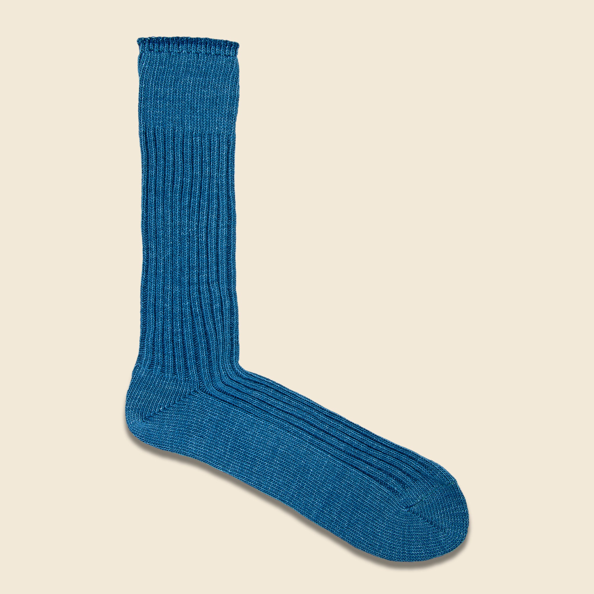 Rib Crew Sock - Light Indigo - Anonymous Ism - STAG Provisions - Accessories - Socks