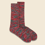 5 Color Mix Crew Sock - Pink - Anonymous Ism - STAG Provisions - Accessories - Socks