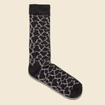 Brushed Animal Pattern Crew Sock - Charcoal Grey - Anonymous Ism - STAG Provisions - Accessories - Socks