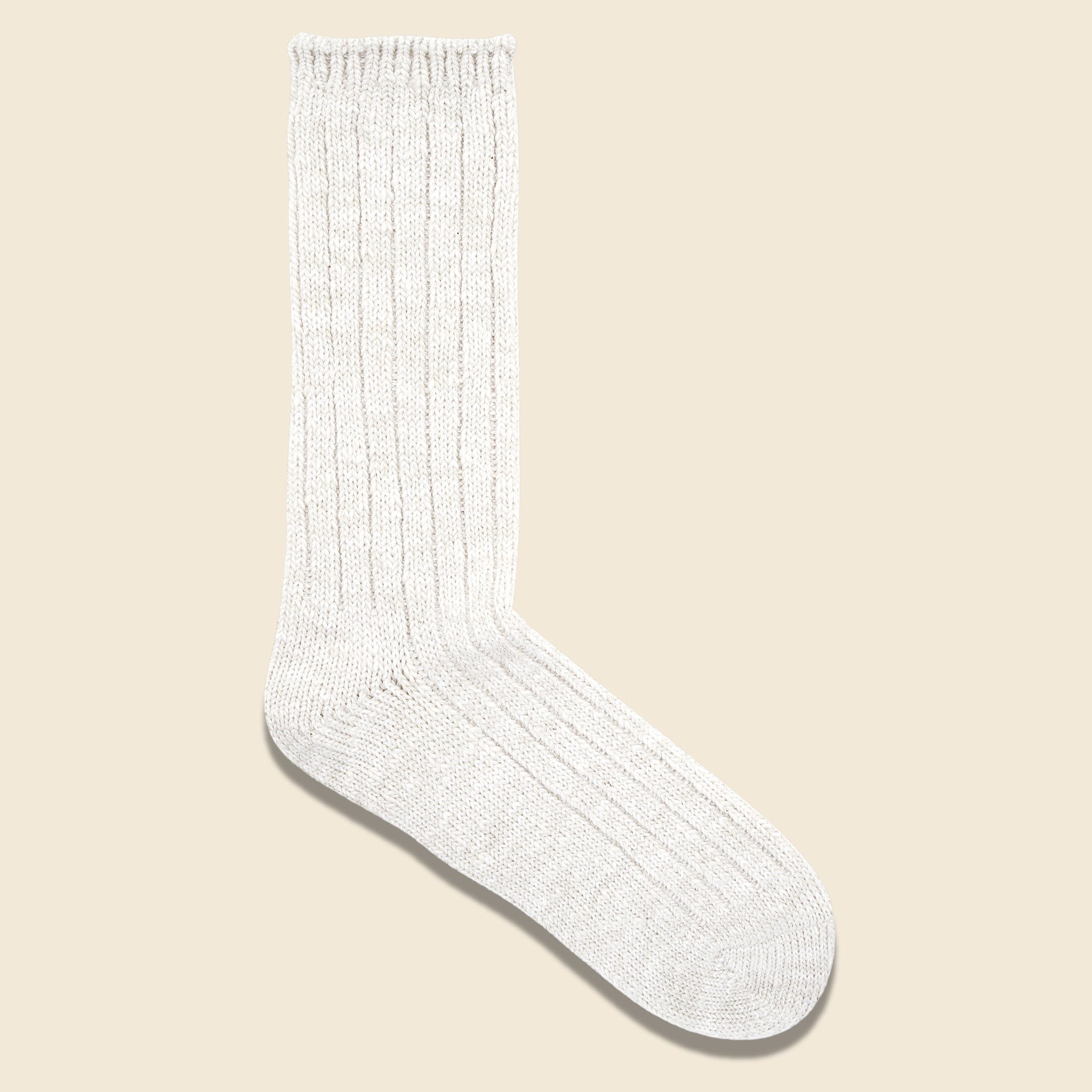 Slub Crew Sock - Off White - Anonymous Ism - STAG Provisions - Accessories - Socks