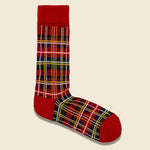 Wool Check Crew Sock - Red - Anonymous Ism - STAG Provisions - Accessories - Socks