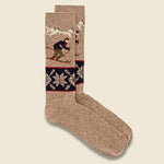 Wool Ski Jacquard Crew Sock - Beige - Anonymous Ism - STAG Provisions - Accessories - Socks