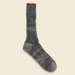 Boucle Nep Trim Crew Sock - Medium Grey - Anonymous Ism - STAG Provisions - Accessories - Socks