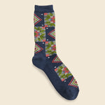 American Quilt Crew Sock - Indigo - Anonymous Ism - STAG Provisions - Accessories - Socks
