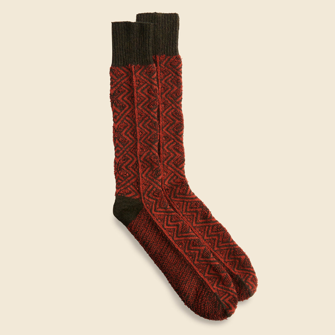 Anonymous Ism WG Pattern Crew Sock - Olive