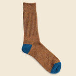 Tweed Nep Crew Sock - Mustard - Anonymous Ism - STAG Provisions - Accessories - Socks