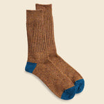 Tweed Nep Crew Sock - Mustard - Anonymous Ism - STAG Provisions - Accessories - Socks