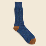 Tweed Nep Crew Sock - Indigo - Anonymous Ism - STAG Provisions - Accessories - Socks