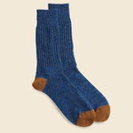 Tweed Nep Crew Sock - Indigo - Anonymous Ism - STAG Provisions - Accessories - Socks