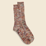 5 Color Mix Crew Sock - Wine - Anonymous Ism - STAG Provisions - Accessories - Socks