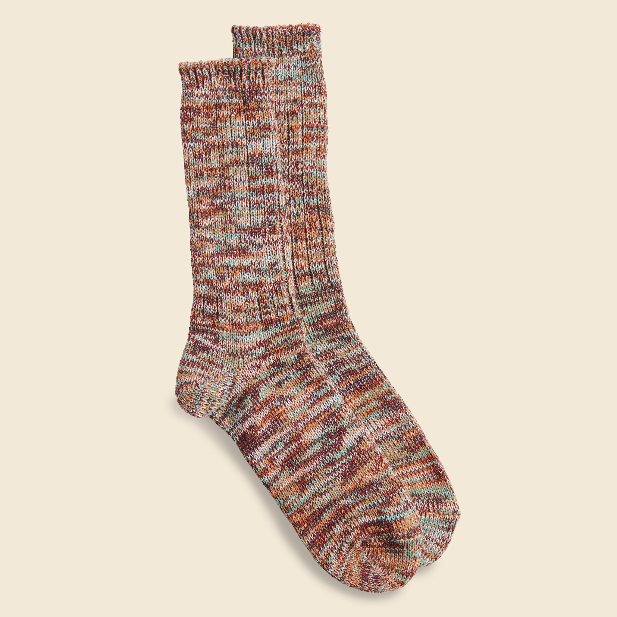 5 Color Mix Crew Sock - Wine - Anonymous Ism - STAG Provisions - Accessories - Socks