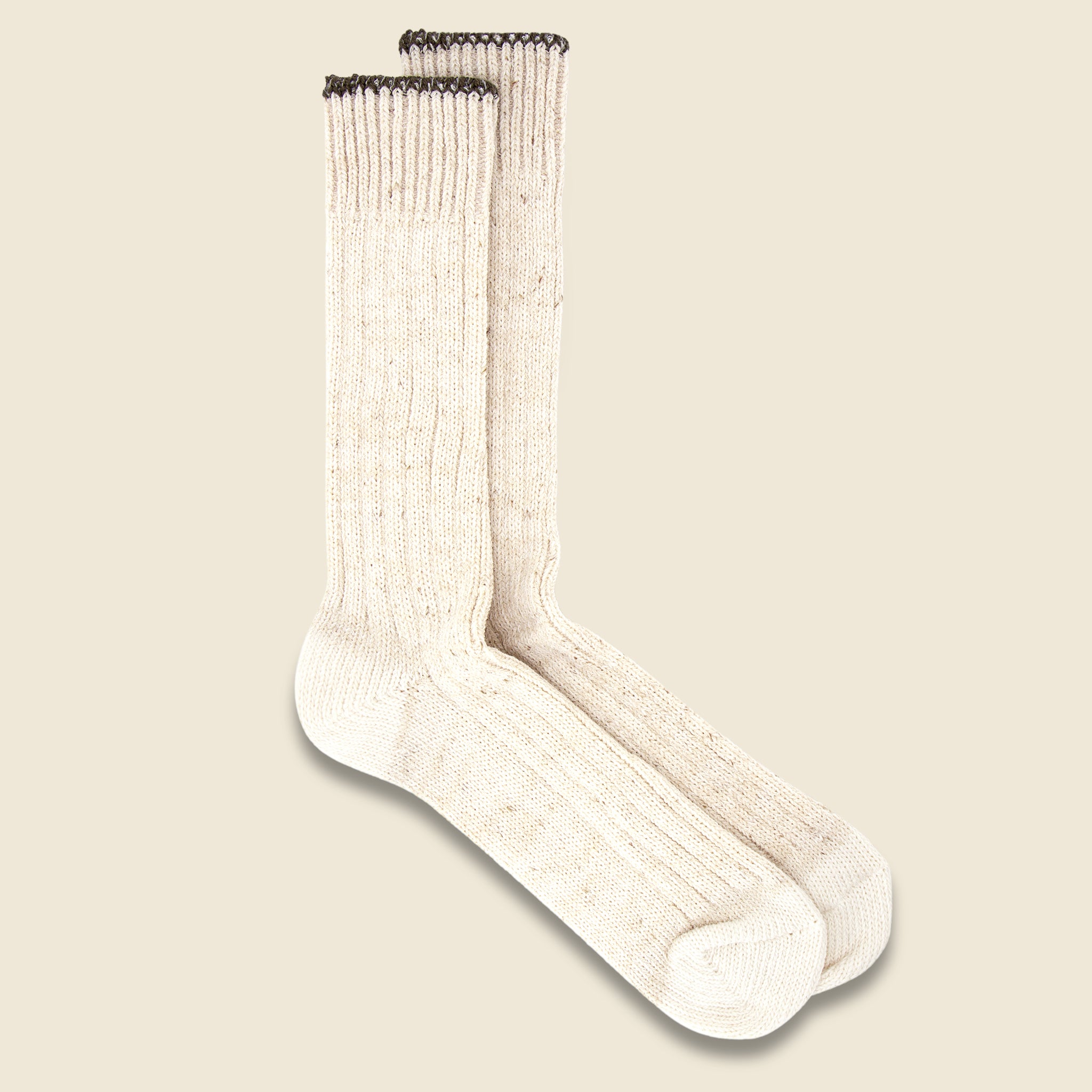 Boucle Nep Trim Crew Sock - Off White - Anonymous Ism - STAG Provisions - Accessories - Socks