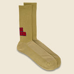 Bear Crossing Low Crew Sock - Khaki - Anonymous Ism - STAG Provisions - Accessories - Socks