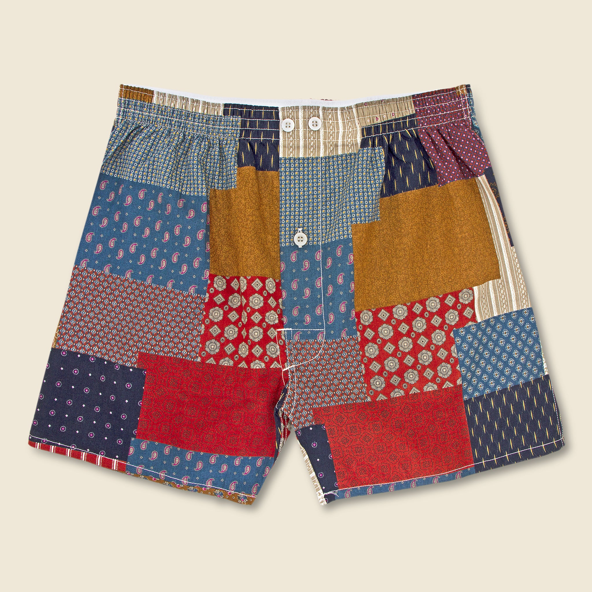 Boro Patchwork Boxers - Multi - Anonymous Ism - STAG Provisions - Accessories - Underwear