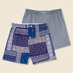 Bandana & Solid 2-Pack Boxers - Blue - Anonymous Ism - STAG Provisions - Accessories - Underwear